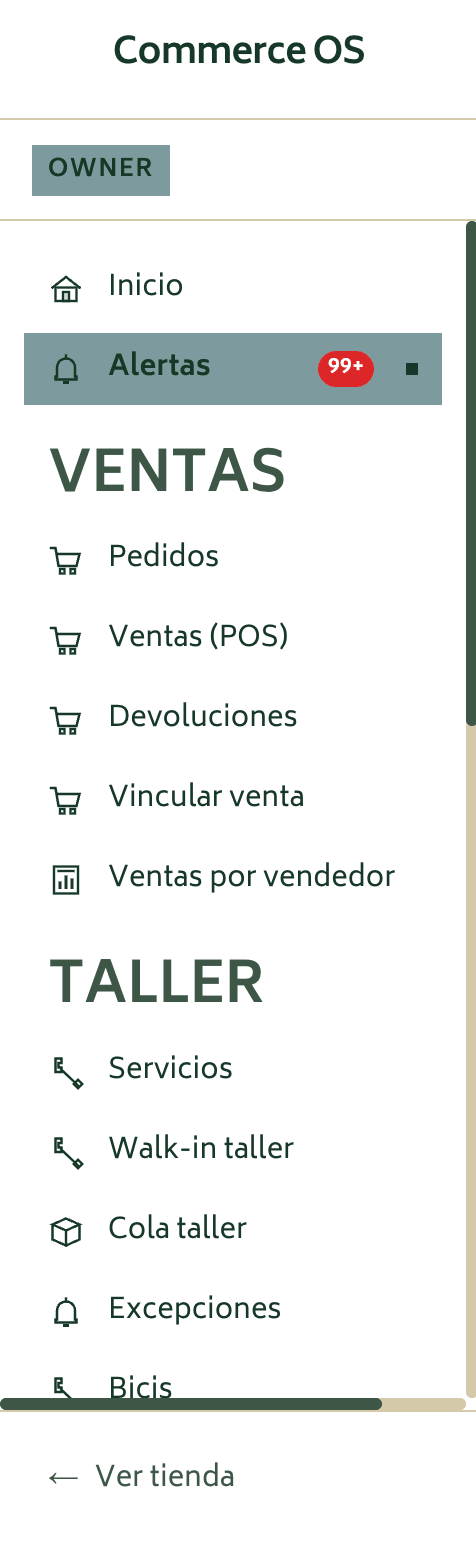 Commerce OS — vista de ejemplo 2